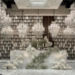 ZT-323H wholesale 1m long base crystal candelabra wedding centerpiece