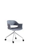 White PP Plastic Office / School Training Room Waiting Room Chairs