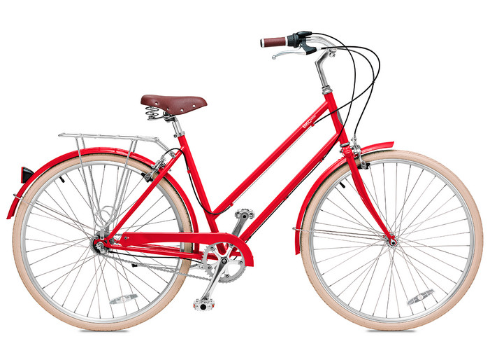Carbon steel colorful 26 inch OL elegant city bicicle for lady single speed
