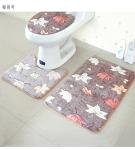 Waterproof Polyester 3pc Bathroom Rug Set Toilet Lid Covers