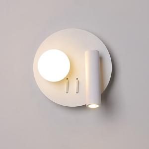 Quality Bedside reading wall lamp acrylic ball Nordic bedroom bed board light living Bedhead wall light for hotel wholesale