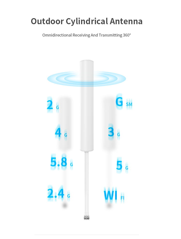 700-2400mhz Waterproof MIMO Router 4G Antenna Outdoor Booster with N Female Connector