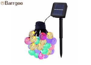 Quality 30 Crystal Ball Solar Powered Multi Color Christmas Lights , Hanging Solar Christmas Lights wholesale