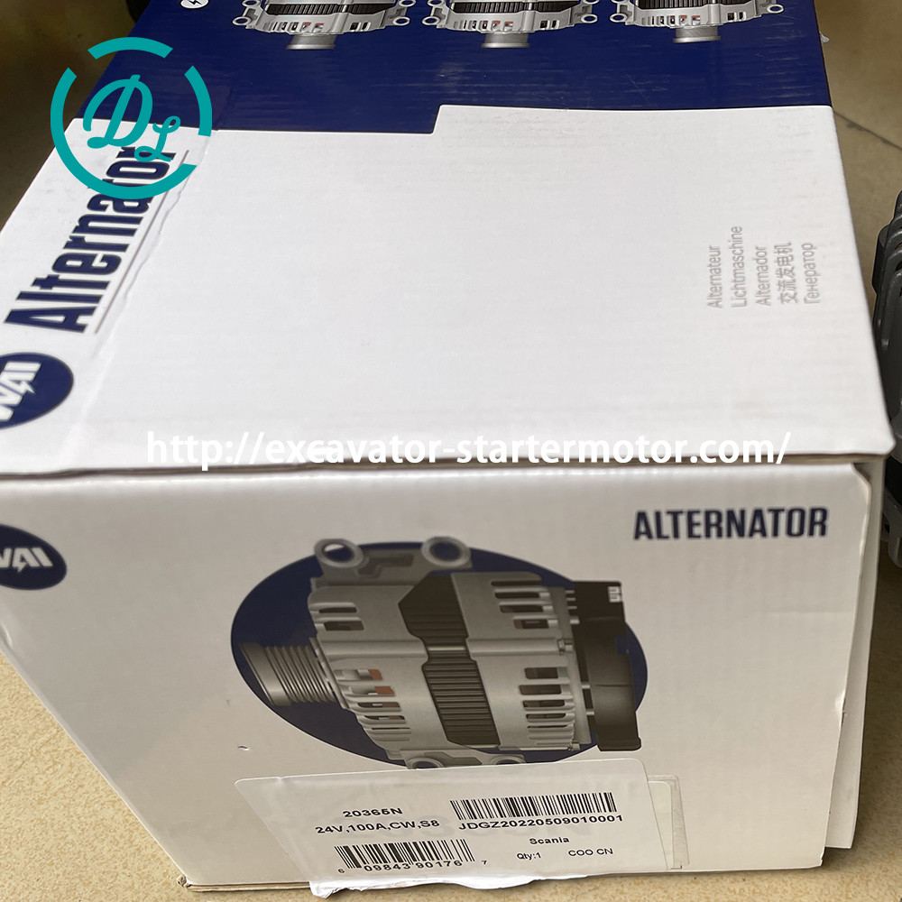 100A 24V Excavator Alternator A004TR5188 1516176 1525447 20365N
