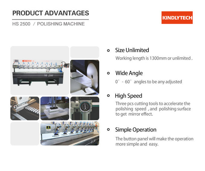 2m/Min Acrylic Polishing Machine , 2000W Acrylic Diamond Edge Polisher