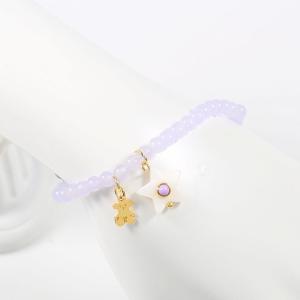 Quality Star Handmade Beaded Bracelets for Lady / White Wedding Jewellery wholesale