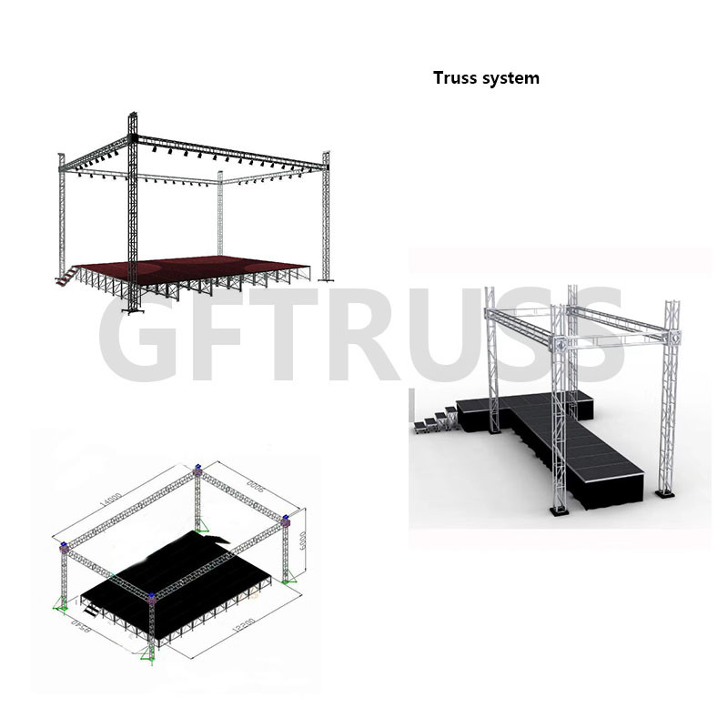 Square 350 X 350mm Aluminum Spigot Truss For Event Concert Stage