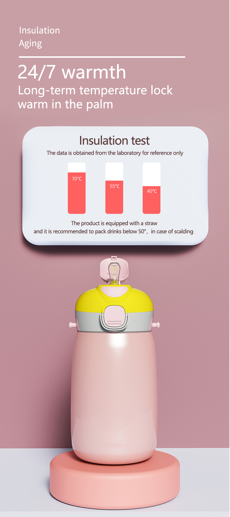 Stainless Steel Cartoon Thermos Flask Kids Water Bottles Outdoor Activities Childrens Water Bottle
