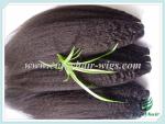 Peruvian 5A virgin remy hair weave ,natural color(can be dye) kinky straight 10'
