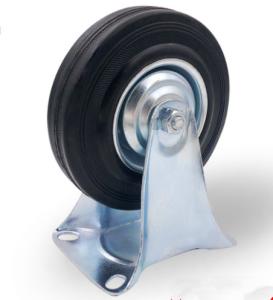 Quality 4 Inch Trolley Wheels Rubber Castors Rigid Wheels For Hardwood Floor wholesale