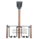 wood like street lamp outdoor fitness equipment