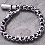 Chunky 925 Sterling Silver Dragon Link Chain Men Bracelet (058041)
