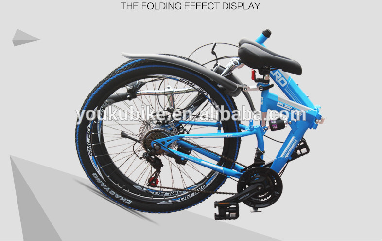 Steel 21 Speed 24 Inch Folding Mountain Bike