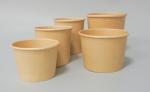 Food Grade Disposable Kraft Paper Soup Bowls Biodegradable With Lids