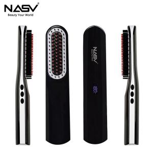 Quality Ionic Hair / Beard Home Hair Straightener Brush Ceramic Heated LCD Digital Display wholesale