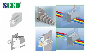 Quality 300V 50A PA66 Panel Mount Terminal Block 10mm Width Nickel Plated wholesale