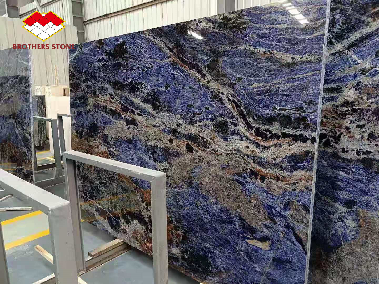 Polished Dream Sapphire Blue Onyx Quartzite Slabs Luxury Stone Backlit Translucent