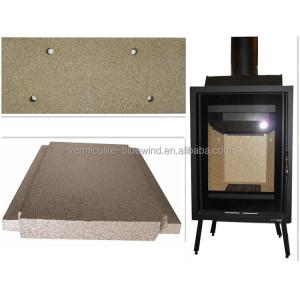 Quality Expanded Vermiculite Yellow Fireplace Thermal Insulation Board for Benefit wholesale