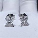 full diamonds earring 18kt gold with white gold or yellow gold or pink gold