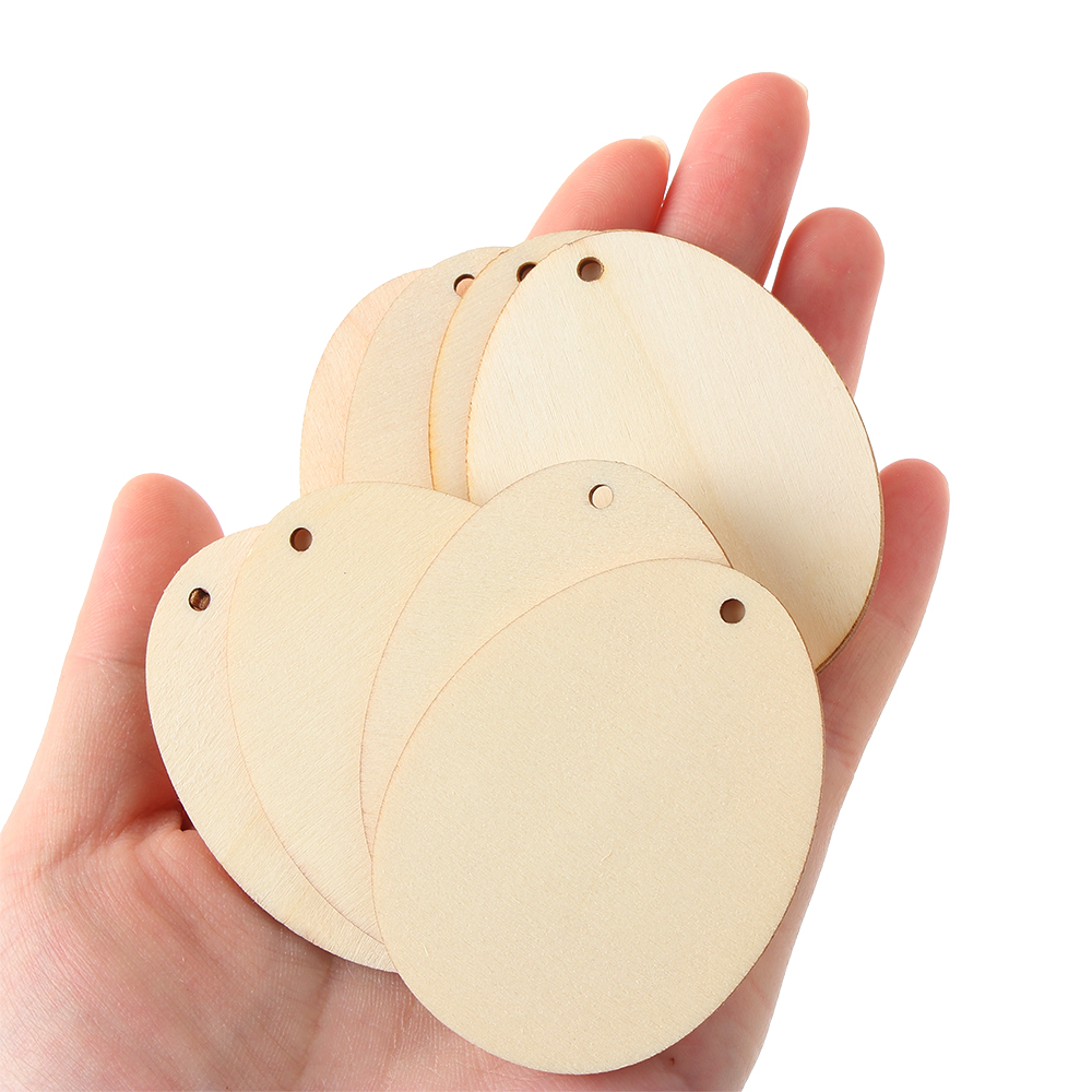 Chips Hanging 60mm Unfinished Wood Crafts Blank Wooden Blocks