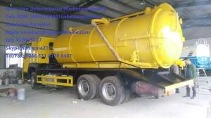 Quality SINOTRUK 6M3 290hp Sewage Suction Truck EURO II Emission with 12.00R20 model Radial Tire Septic Tank Pumping Truck wholesale