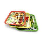 printed rectangular food tin trays