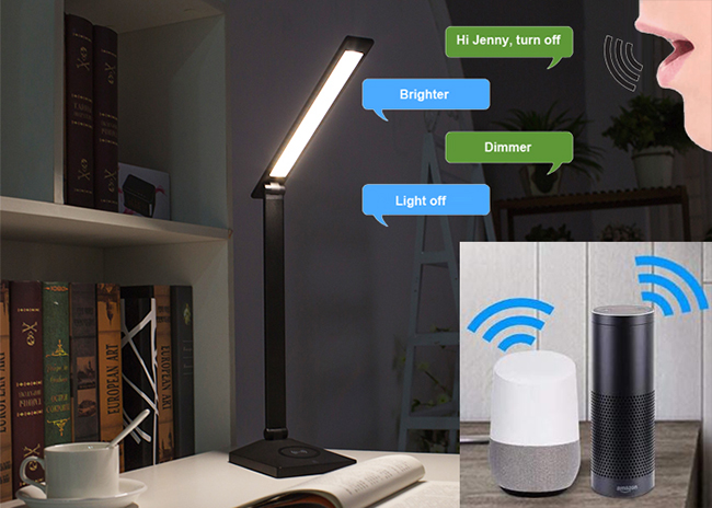 Portable foldable smart led table lamp APP controlled night lamp for bedroom