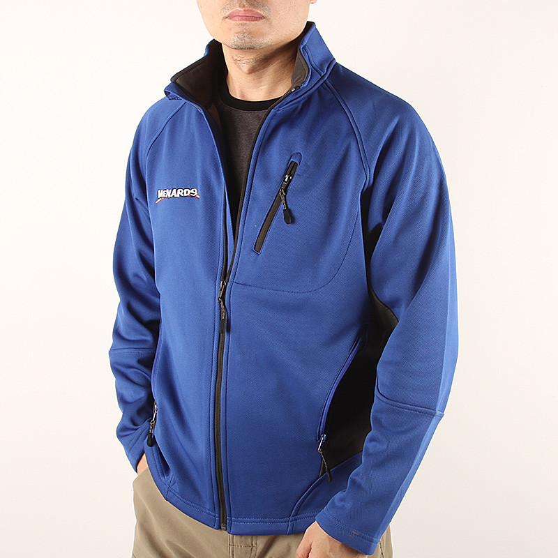 Navy Color Mens Womens 100% Polyester Hooded Softshell Jacket