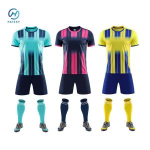 Quality Custom Made Soccer Jersey Fabric Weight 150gsm Adult Size 4XL Asian Size with Short Customized Team Name Number Logo wholesale