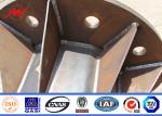 Monopostes High Mast Light Tower , Galvanized Steel Tubular Pole For Lamp