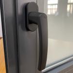 Customized Size Commercial Aluminum Casement Windows Black Aluminum Crank Out