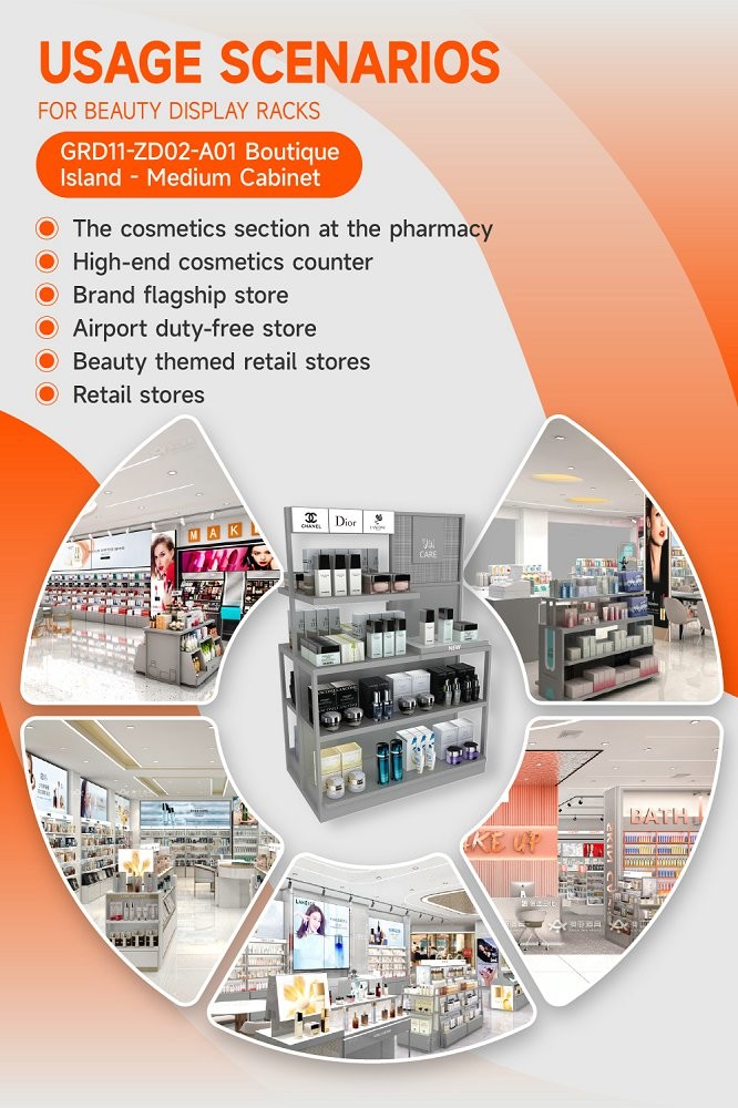 GDR11-ZD02-A01 Fashion Exhibition Display with LED Light Strips and Acrylic Panels for Retail Stores