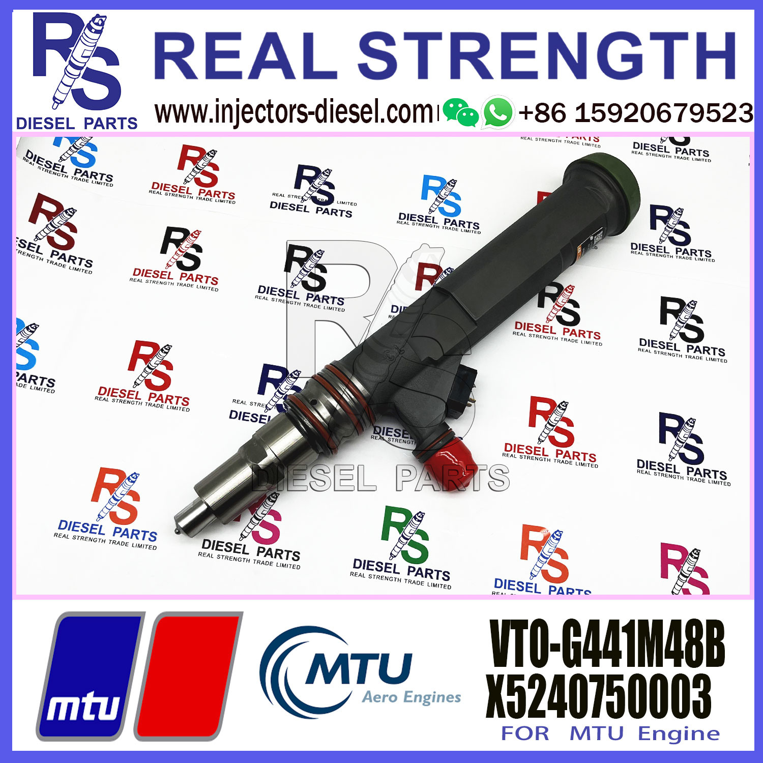 L'ORANGE L'O Diesel Fuel Injector EX52407500050 1576844 VTO-G441M48B 52400016 X52407500052