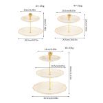 Trendy 10-Inch 3-Layer Ceramic Plate Modern Dessert Stand for Valentine's Day