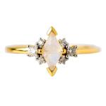 925 Sterling Silver Rainbow Jewelry Moonstone Blue Natural Moonstone Ring