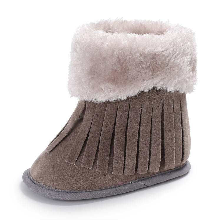 New designed Faux suede Tassel 0-2 years boy and girl Soft sole baby boots booties