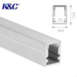Quality Small Square Ceiling Light 10*13mm LED Strip Channel With Diffuser wholesale