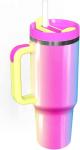 Double Walled Mutifunctional Vacuum Insulated Water Straw Bottle 16 Oz