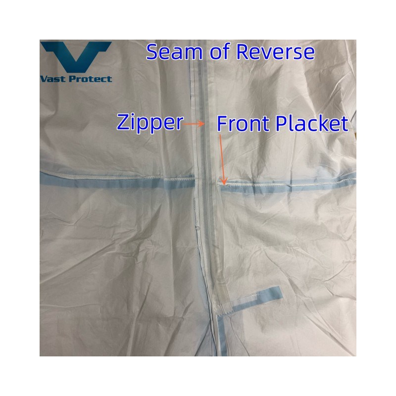 Smooth Breathable Disposable White Microporous Clothes with Hood for Cleanroom