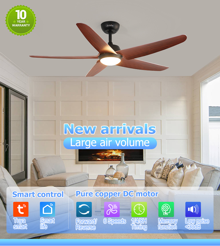 Support Dimmer 52 Inch/OEM 110-220V Nordic Popular Sale ABS Ceiling Fan with DC Motor