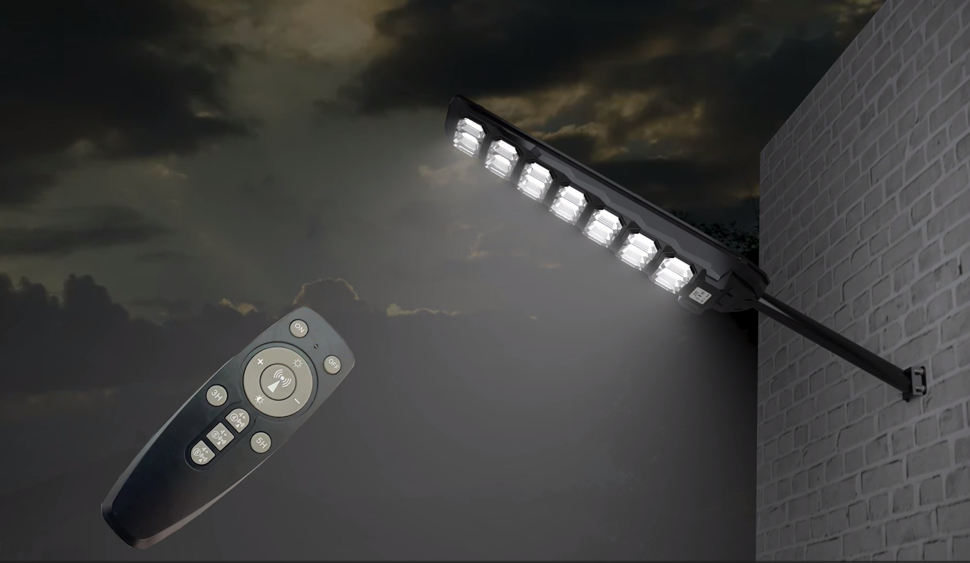 ABS 1000W 2000W 3000 Watt Solar Street Light 6500K 150lm/W