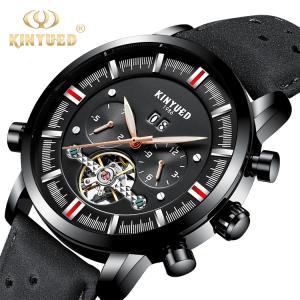 Quality Genuine Leather Skeleton Mechanical Watch Pin Buckle Clasp Type wholesale