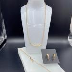 2024 New Waterproof Trendy Stainless Steel Jewelry Sets , 18K Gold ,Luxury Gift,