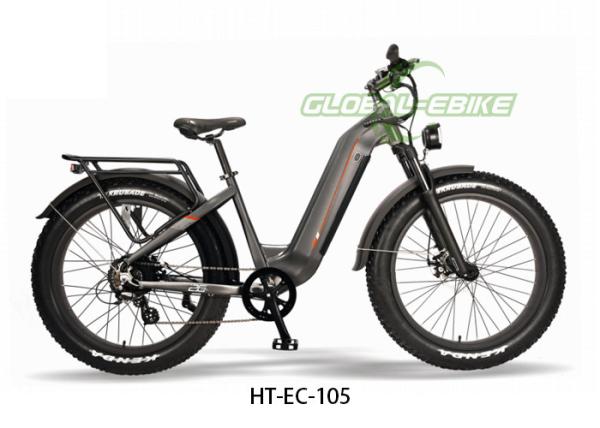 Dark Sliver Grey Kenda 26"×4.0" Tire 48v 15ah Lithium Battery 500w Rear Hub