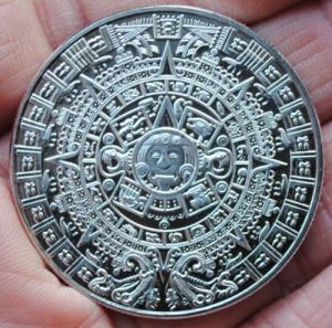 Quality Factory manufacturer Greece maya calendar silver plated coin souvenir wholesale