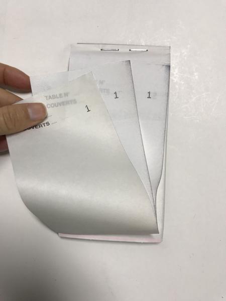 Factory directly supply two parts carbonless order pads for restaurant usage