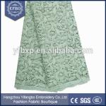 High quallity mintgreen embroidered african chemical lace