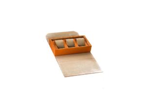 Quality Brown PU Leather Magnetic Travel Watch Case Eco-friendly Material wholesale