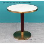 Metal plated stainless steel marble table simple coffee round table