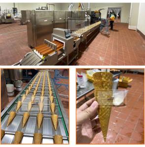 Quality OEM Kitchen Commercial Ice Cream Waffle Cone Machine 10000pcs/Hour wholesale